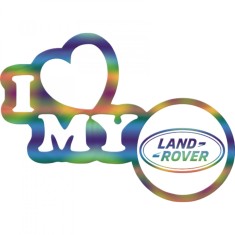 Sticker Land Rover I Love My , Autocolant Personalizat pentru Fanii Adevarati