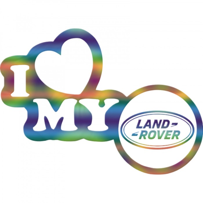 Sticker Land Rover I Love My , Autocolant Personalizat pentru Fanii Adevarati