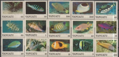 Timbre cu pești din Vanuatu foto