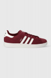 adidas Originals sneakers din piele &icirc;ntoarsă Campus 2 culoarea bordo