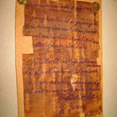 A913-Manuscris vechi 1914 F. Jozsef postat pe carton.