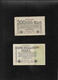 Set Germania 200000 + 1000000 marci mark 9 august 1923, Europa