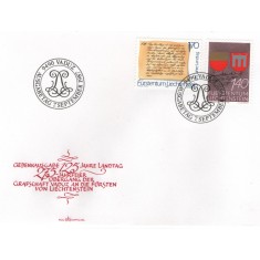 Liechtenstein 1987 - Aniversari, serie pe FDC