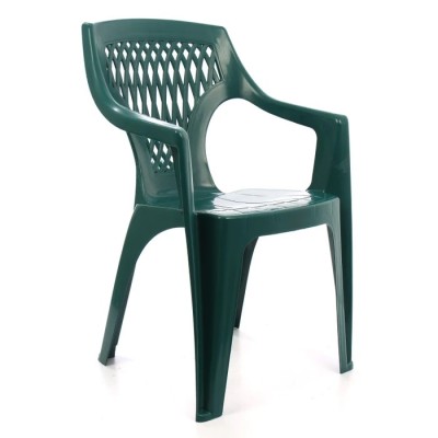 Scaun de gradina sau terasa plastic verde 41x56x82 cm foto