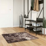 vidaXL Covor Runner MARSA Negru 100 x 100 cm Poliester și PVC 42023380