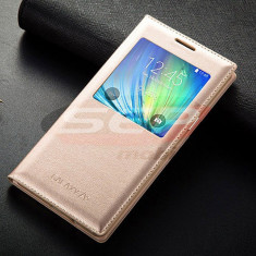Toc FlipCover EasyView Leather Samsung Galaxy Ace 4 G313F / G318 GOLD (capac)