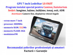 GPS 7&amp;quot;HD+Parasolar LodeStar, iGO PRIMO Full Europa 2023 setari pentru Camion/TIR foto