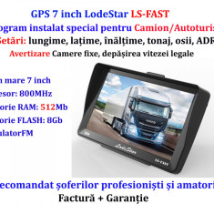 GPS 7"HD+Parasolar LodeStar, iGO PRIMO Full Europa 2022 setari pentru Camion/TIR