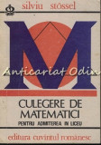 Culegere Matematică Admitere Liceu - Silviu Stossel, București 1991, 135 pagini
