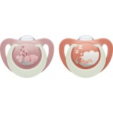 NUK First Choice Night 0-6m suzetă Bunny/Sheep 2 cm