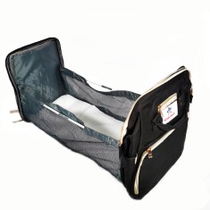 Rucsac multifunctional pentru mamici cu patut pliabil impermiabil extensibil foto