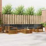 Cumpara ieftin Set de canapele de exterior 8 buc. 7-Locuri Natural si Antracit
