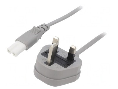 Cablu Alimentare 5m Gri PVC 3A foto
