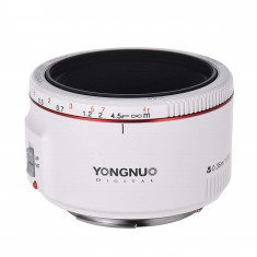 Yongnuo YN 50mm f1.8 II Alb pentru Canon EOS foto