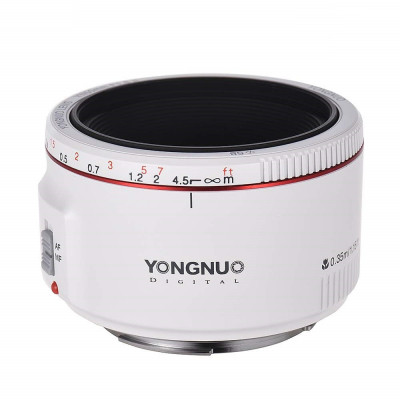 Yongnuo YN 50mm f1.8 II Alb pentru Canon EOS DESIGILAT foto