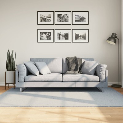 vidaXL Covor HUARTE, fir scurt, moale și lavabil, albastru, 140x200 cm foto