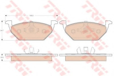 Set placute frana,frana disc AUDI A3 (8L1) (1996 - 2003) TRW GDB1984 foto