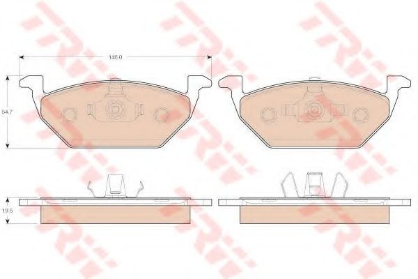 Set placute frana,frana disc AUDI A3 (8L1) (1996 - 2003) TRW GDB1984