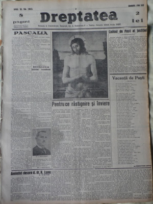 Ziarul Dreptatea, 1 Mai 1937, numar festiv de Pasti, 8 pagini foto