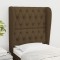 vidaXL Tăblie de pat cu aripioare maro &icirc;nchis 83x23x118/128 cm textil 3118269