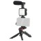 Set Vlogging 4 in 1 PLATINET PMVG4IN1 Microfon /Lumina video LED