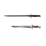 Set Cutit si Maceta vanatoare, model AK, otel inoxidabil, 39 cm, argintiu