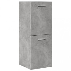 vidaXL Dulap suspendat de baie, gri beton, 30x30x80 cm, lemn prelucrat