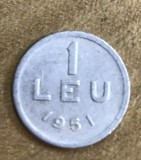 MNDRO0003 Monedă 1 LEU 1951 - Republica Populară Rom&acirc;nă (RPR) - Colecție