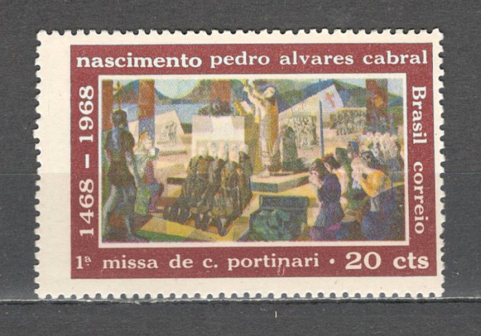Brazilia.1968 500 ani nastere P.A.Cabral:explorator-Pictura GB.33