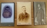 H176-Lot 3 CDV Foto ANII 1900 Art Nouveau carton gros stare buna. Cabinete Foto: 1. Visit Portrait. 3. J. Carposio Fiume. 3. J. Fuchs Berlin.