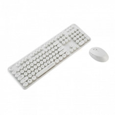 Kit tastatura + mouse Serioux Retro light 9910WH foto