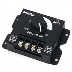 Dimmer LED reglabil cu potentiometru, 30A, 720W, alimentare 12-24V DC (d.3970P)