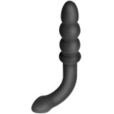 Plug anal ADDICTED TOYS Dual Ended Massager, lungime 16.5 cm, diametre 2.3 - 3 cm, din silicon flexibil, negru