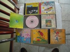 LOT de 7 CD-uri cu muzica si povesti pentru copii (Povestile copilariei, Alba ca zapada si cei 7 pitici, Povesti pt. copii curajosi...)