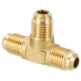 Conexiune tubulară din alamă cu flancare, adaptor T-tub, conector pentru aer condiționat &ndash; 1/4"