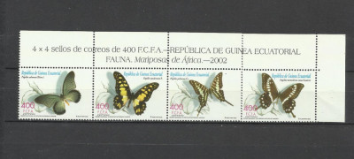 GUINEA ECUATORIALA 2002 FAUNA FLUTURI foto