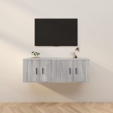 vidaXL Dulapuri TV montate pe perete, 2 buc., gri sonoma 57x34,5x40 cm
