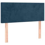 Cumpara ieftin Tablie de pat, albastru inchis, 90x5x78/88 cm, catifea