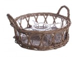 Cumpara ieftin Bol sticla cu 5 compartimente in cos rachita &Oslash; 30 cm x 15 h