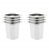 vidaXL Recipiente Gastronorm 8 buc. GN 1/6 200 mm oțel inoxidabil 50909