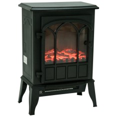 HOMCOM Soba Electrica semineu de Sol incalzitor cu Putere 2000W, Aparat de incalzire 41.5x28x54cm | Aosom Romania