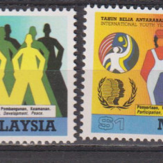 ANUL INTERNATIONAL AL TINERETULUI 1985 MALAYSIA MI. 302-303 MNH