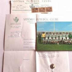 Foto, scrisoare si insigna - VITORIA SETUBAL (Portugalia) sezonul 1971/1972