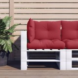 Gossi perne de paleti, 3 buc., rosu vin, material textil