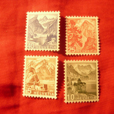 Serie mica Elvetia 1948 Peisaje , 4 valori