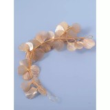 Cumpara ieftin Accesoriu de Par Mireasa 32x7cm, Aurie - 288369