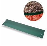 Bordură de gazon din metal &icirc;nălţime 13,5-18,5 cm lungime 120 cm, Culoare: Verde; Mărimea: 1 bucată 18,5 cm