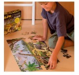 Puzzle care straluceste in intuneric, APLI Kids, 60 de piese, Dinozauri