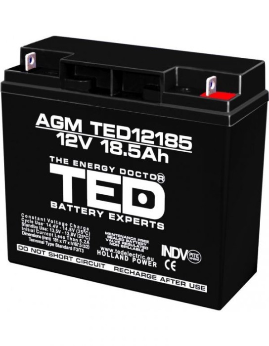 Accu.Pb.12V 18.5Ah TED F3 T3