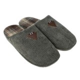 Papuci de Iarnă Kaki cu Dungi Reliefate și Patch din Piele Artificială, CMCLASS